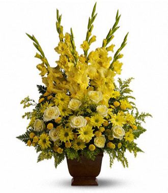 Funeral Flowers In A Basket